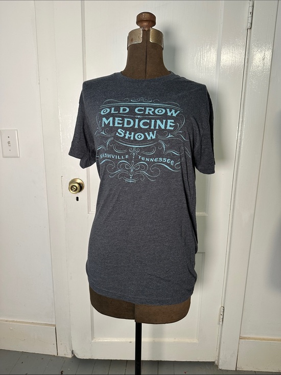Next Level Apparel Other - Old Crow Medicine Show Charcoal Tour Tee with Light Blue Nashville Tn